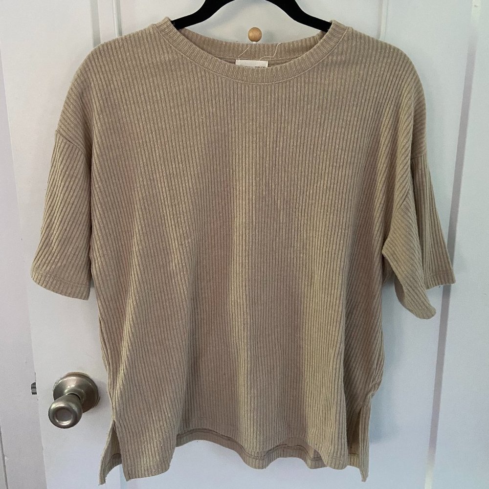 Oversized Ribbed T-Shirt